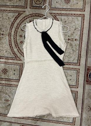 Твидовое платье zara, короткое летнее платье зара3 фото
