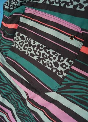 Пляжні шорти вертикальна смужка різнокольорові,леопардові,зебра9 фото