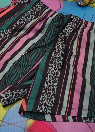 Пляжні шорти вертикальна смужка різнокольорові,леопардові,зебра6 фото