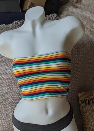 Топ в яркие полоски topshop 36(38)