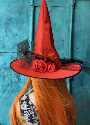 Шляпа волшебника, ведьмы, ведьма. для вечеринок, фотосессии, костюм, аниме, косплей, хэллоуин.