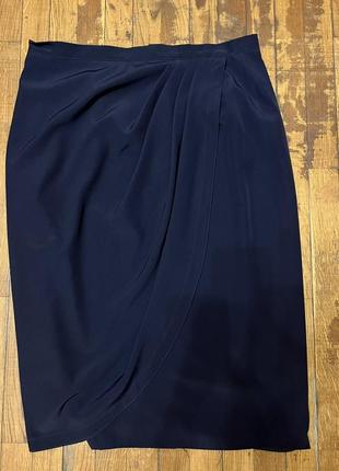 Темно-синяя юбка – миди delia ferrari италия оригинал1 фото
