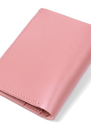 Компактне жіноче портмоне з натуральної шкіри shvigel 16488 рожевий2 фото