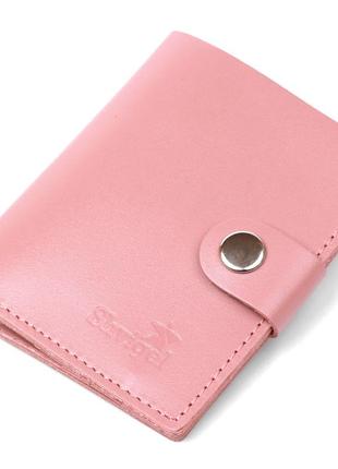 Компактное женское портмоне из натуральной кожи shvigel 16488 розовый1 фото