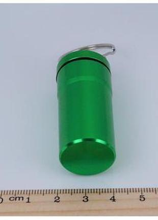 Брелок-капсула для хранения (цвет - зеленый).3 фото