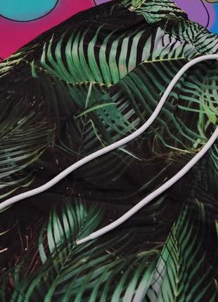 Пляжні шорти тропічний принт листя,пальми8 фото