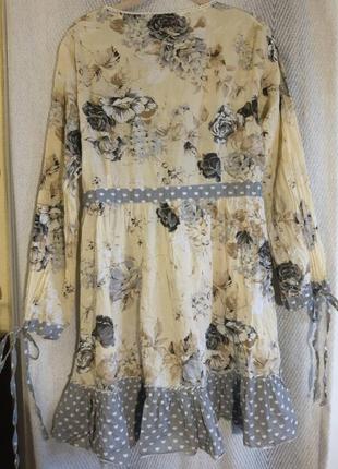 100% коттон. женское легкое платье с рюшами, жіноче плаття, сукня,натуральная пляжная туника4 фото
