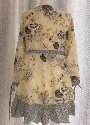 100% коттон. женское легкое платье с рюшами, жіноче плаття, сукня,натуральная пляжная туника2 фото