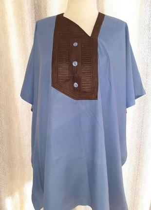 Женская туника, блуза, блузка с вышивкой супер батал3 фото
