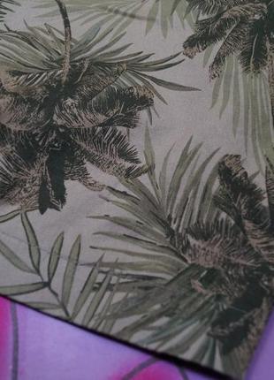 Катонові шорти тропічний принт листя,пальми3 фото