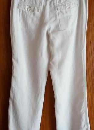 Летние льняные штаны esprit regular белые р 38 s-m4 фото
