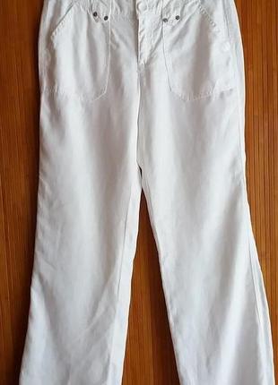 Летние льняные штаны esprit regular белые р 38 s-m