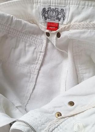 Літні лляні штани esprit regular білі р 38 s-m3 фото