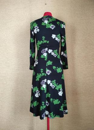 Трикотажна сукня міді плаття квітковий принт5 фото