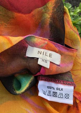 Шелк100%, блуза,футболка,топ,маленький розмір преміум бренд, nile5 фото