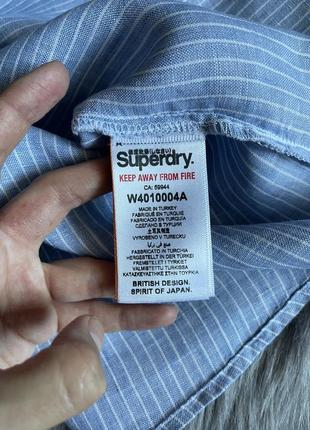 Стильна лляна сорочка з кишенями без рукавів superdry 100% льон розмір l7 фото