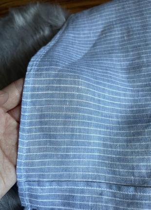 Стильна лляна сорочка з кишенями без рукавів superdry 100% льон розмір l8 фото
