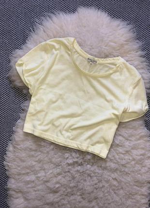 Футболка топ лимонний короткий brave soul