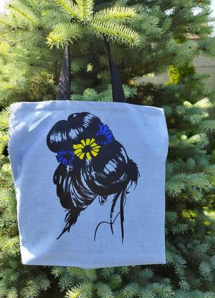 Літня сумка-шопер"квіти україни".3 фото