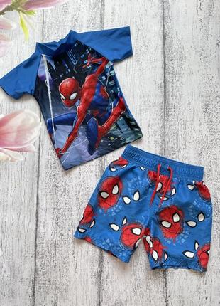 Крутий купальник плавки шорти для купання набір spider-man marvel 3-4 роки1 фото