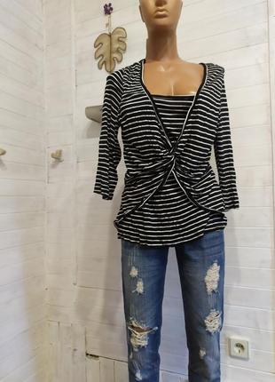 Красива літня футболка твинсет з віскози