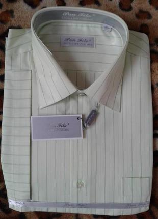 Pan filo нова світло-зелена-салатова чоловіча сорочка з коротким рукавом 54р,43/182-188