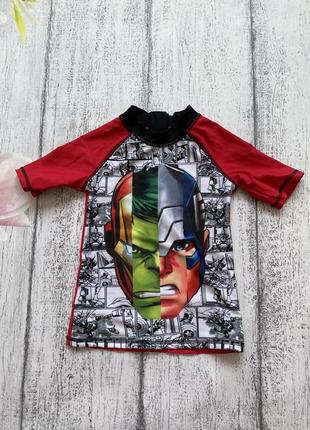 Крутая футболка для купания купальник marvel 5-6лет