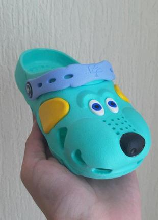 Крокси дитячі салатові 24 розмір