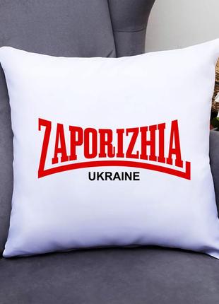 Подушка декоративна з принтом "zaporizhia ukraine" push it