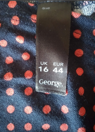 Натуральная новая футболка принт горох бренда george uk 16 eur 448 фото