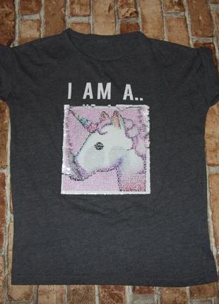 Футболка перевертиш дівчинці 12 - 13 років