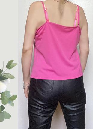 Xl-xxl рожева облягає майка блузка блуза тонкі бретелі2 фото