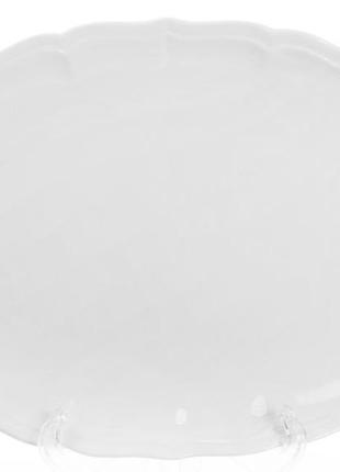 Блюдо фарфоровое "white prince-2" овальное 30.2х20.7см (белый фарфор)