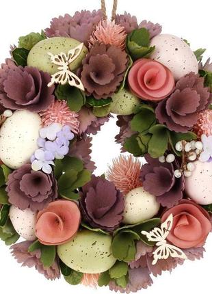 Великодній вінок "попелясті троянди" ø24см
