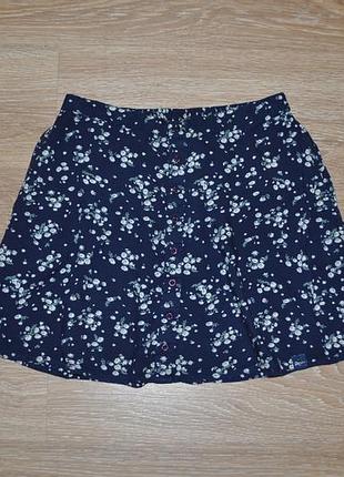 Летняя синяя юбка в цветочный принт от superdry