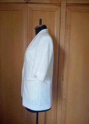 Белый  однобортный жакет пиджак2 фото