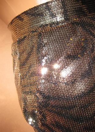 Шикарная золотая юбка euros, zara км 1086 маленький размер с двумя карманами по бокам9 фото