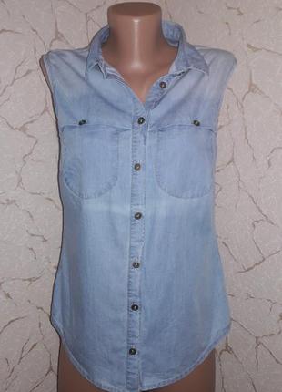 Сорочка безрукавка джинс 36р