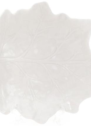 Порцелянове Блюдо "білий аркуш" 19.8х18.1см1 фото