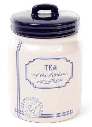 Банку керамічна red&blue tea 900мл, синя