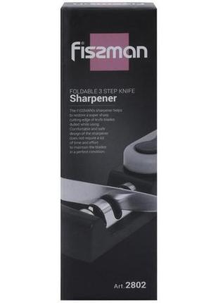 Точилка для ножів fissman з 3 видами точила, складана, 14х4х4.5см4 фото