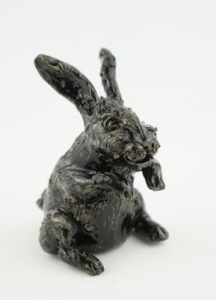 Статуетка кролик 2023 фігурка кролик gift rabbit black подарунок у рік кролика