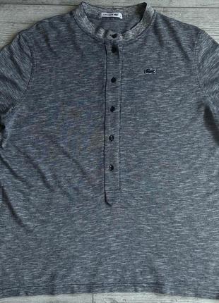 Поло\футболка lacoste cotton-linen polo