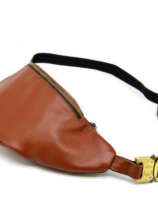 Стильная сумка на пояс бренда tarwa gb-3036-4lx в рыжевато-коричневом цвете1 фото