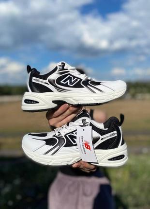 Женские кроссовки new balance 530 white black1 фото