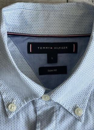 Сорочка\рубашка tommy hilfiger slim fit dot shirt3 фото