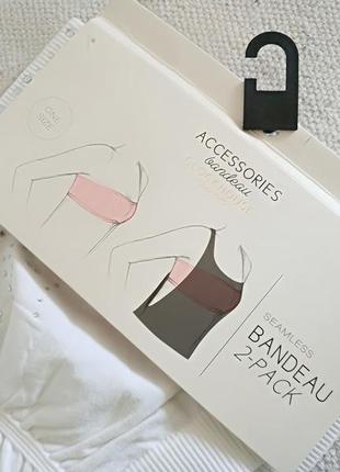 Женский комплект 2 шт  топ бандо стразы bandeau top accessoires c&a германия4 фото