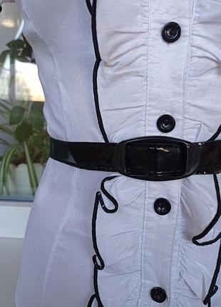 Белая блуза блузка из жабо. блузка белого цвета.