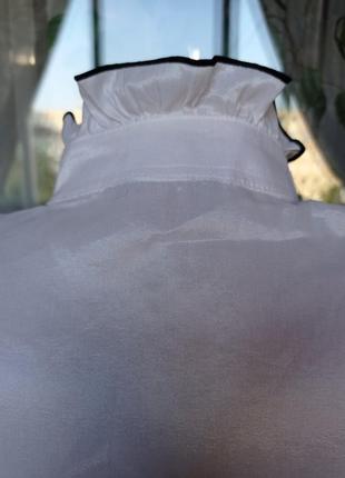 Белая блуза блузка из жабо. блузка белого цвета.