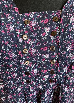 Легкая блуза в цветочный принт2 фото